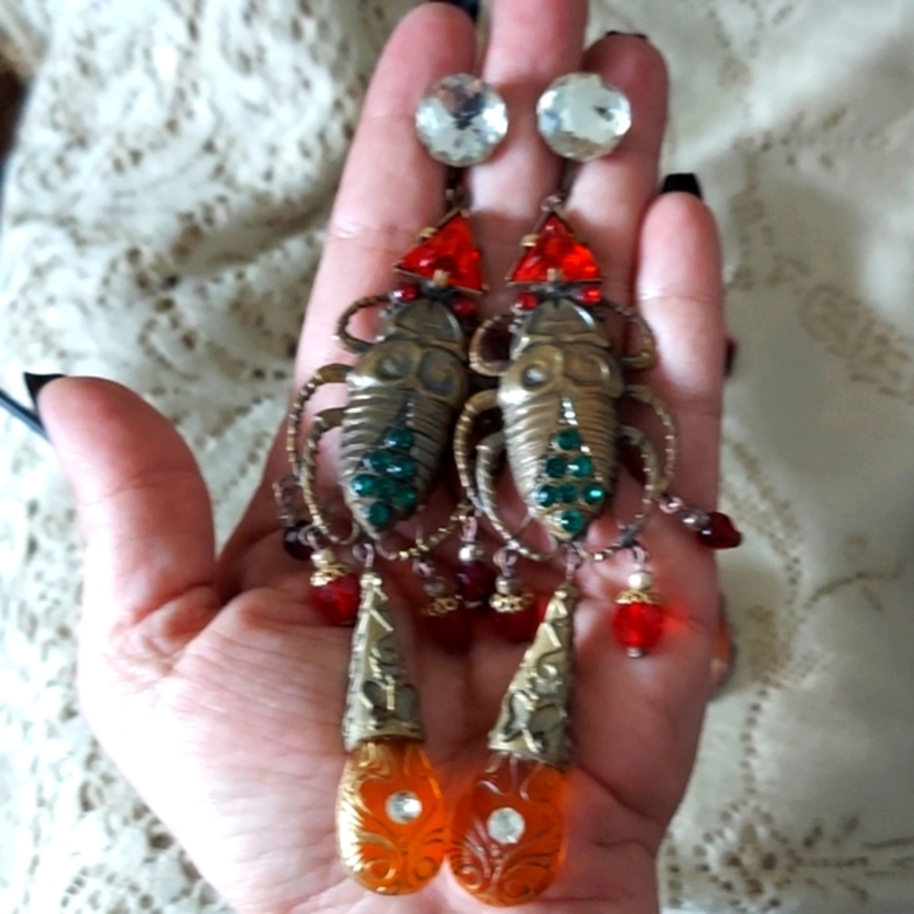 Czechoslovakian Crystal Drop Earrings